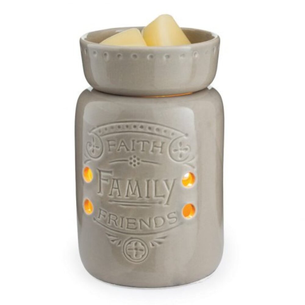 Faith Family Friends Mid-Size Wax-Melt / Candlewarmer & wax melts - New!